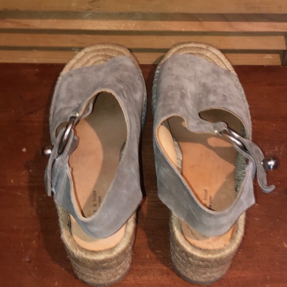 Rag & Bone Suede Leather Wedge Sandals - Picture 3 of 10